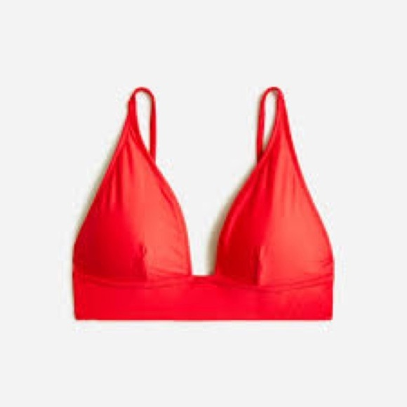 J. Crew Women's Halter Swim Top Red Medium New With Tags - Picture 3 of 9